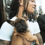 Swae Lee with his pet dog