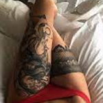 Anna Nystrom Tattoo on legs