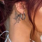 Francesca Farago's neck tattoo