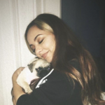 Jade Thirlwall with her pet dog