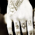 Kat Von D Tattoo on right hand wrist