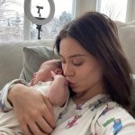 Lana Rhoades with her son