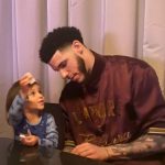 Lonzo Ball with his daughter Zoey Ball