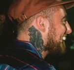 Mac Miller Tattoo behind ear
