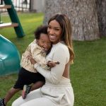 Malika Haqq with her son Ace Flores