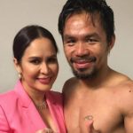 Manny Pacquiao with his girlfriend Jinkee Pacquiao