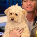 Neil Patrick Harris with his pet dog