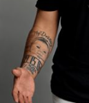 Pitbull Tattoo on right hand