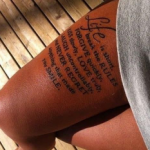 Remy Ma Tattoo on Thigh