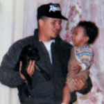 Tammy Rivera with her father Oscar Rivera in childhood