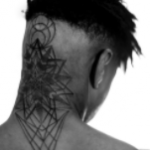 Usher Tattoo on head back