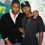 Usher with his brother James Lackey