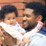 Usher with his daughter Sovereign Bo Raymond