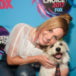 Candace Cameron Bure with her pet dog