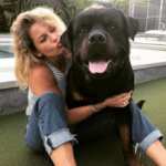 Candace Cameron Bure with her pet dog pic