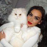 Carli Bybel with her pet cat