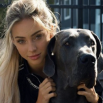 Charly Jordan with her pet dog