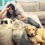 Colleen Ballinger with her pets