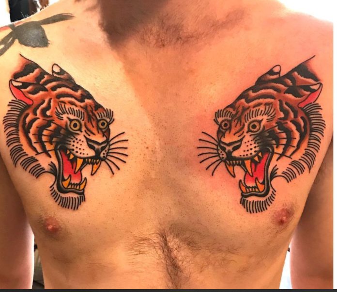 Daniel Platzman's chest tattoos