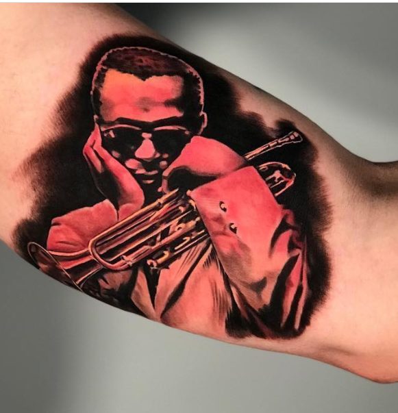 Daniel Platzman's left arm tattoo