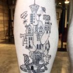Daniel Platzman's left leg tattoo