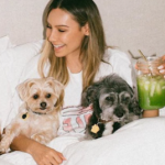 Desi Perkins with her pet dogs