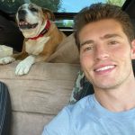 Gregg Sulkin with his pet dog