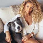 Jena Frumes with her pet dog