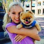 Jordyn Jones with her pet dog