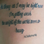 K. Michelle Tattoo on body