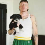 Macklemore with his pet dog