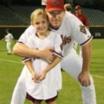 Madi Monroe with her father Matt Williams in childhood