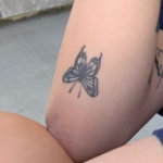 Maggie Lindemann Tattoo on elbow-