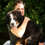 Mike Krieger with his pet dog
