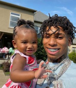 NLE Choppa with his daughter Clover