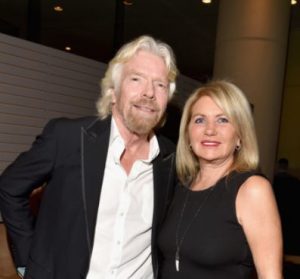 Richard Branson with his wife Joan Templeman