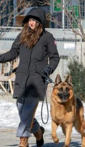 Shailene Woodley with her pet dog -