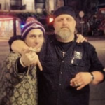 Shawn Crahan with his son Gage Crahan