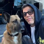 Steve-O with his pet dog