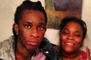 Young Dolph with his mother