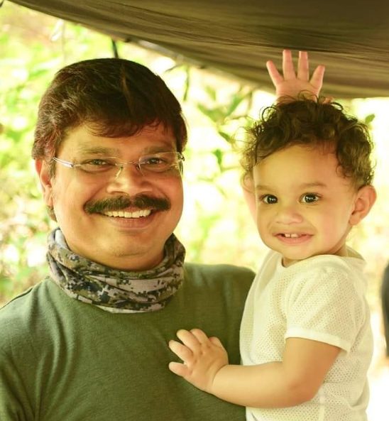 Boyapati Srinu with his son Varshith