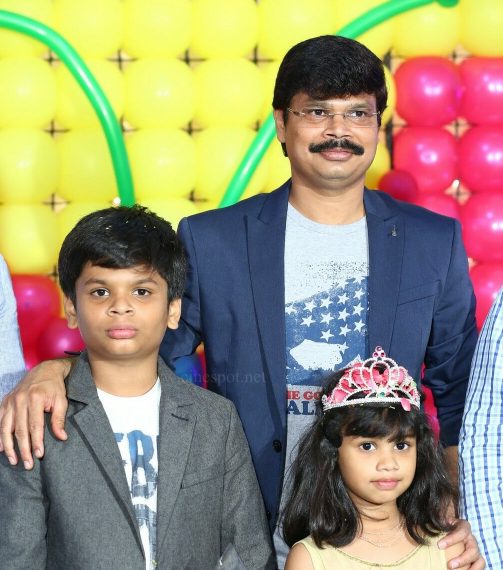 Boyapati Srinu with his son and daughter