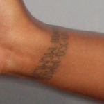 Eva Marcille Tattoo on wrist-
