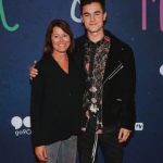 Kian Lawley with his mother