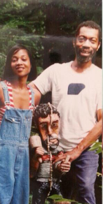 Mimi Faust with her father Lawrence Faust in childhood