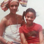 Mimi Faust with her mother Olaiya Odufunke in childhood