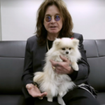 Ozzy Osbourne with his pet dog-