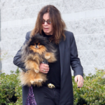 Ozzy Osbourne with his pet dog