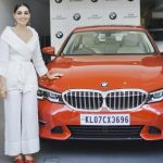 Samyuktha Menon with her BMW car