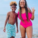 Tabitha Brown with her son Queston Brown